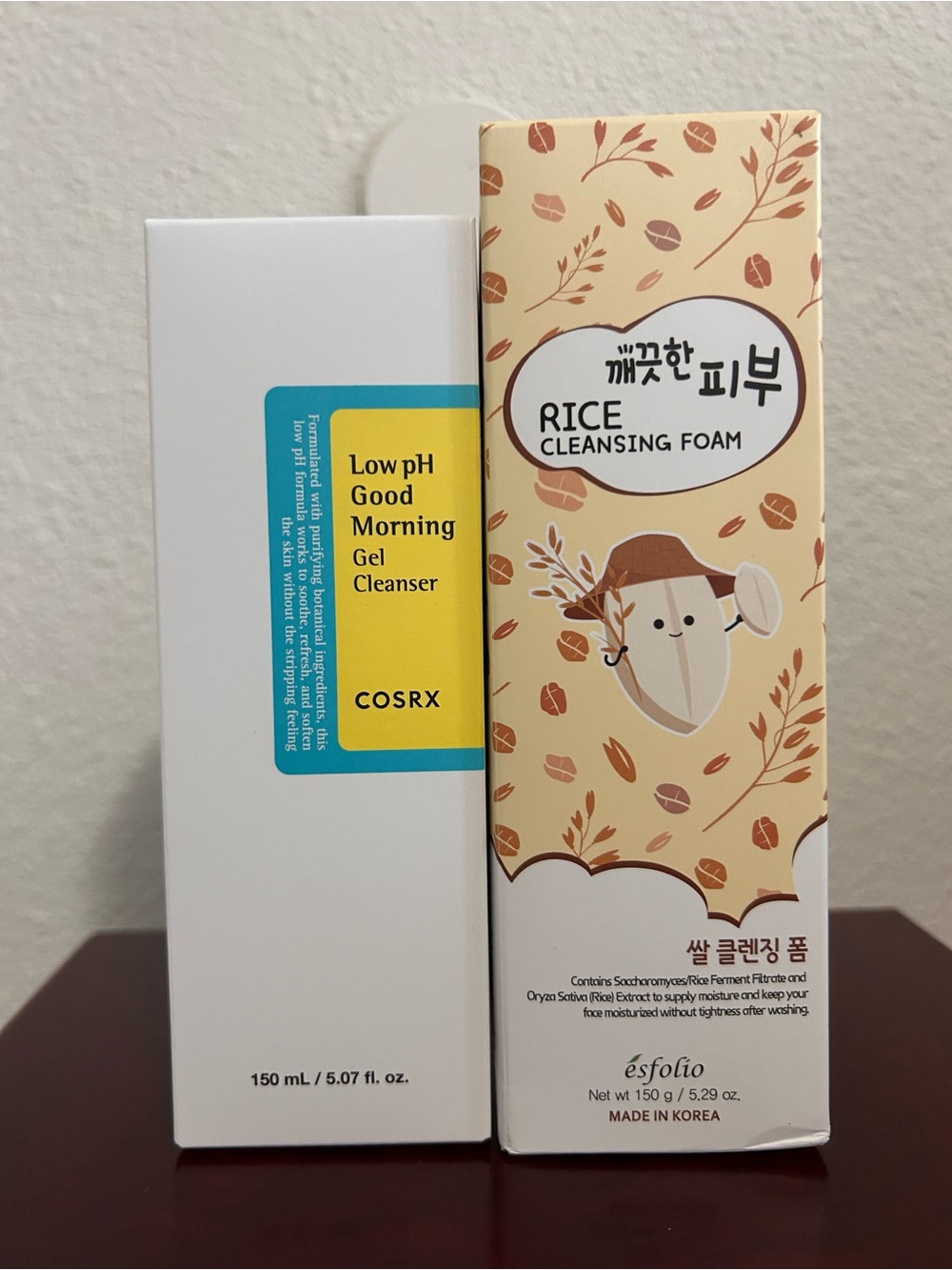COSRX Low pH Good Morning Gel Cleanser & Rice Cleansing Foam Duo